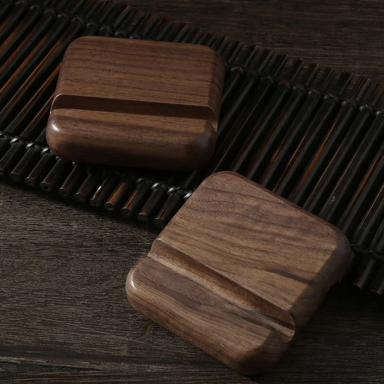 屿木良作北美黑胡桃木手机支架