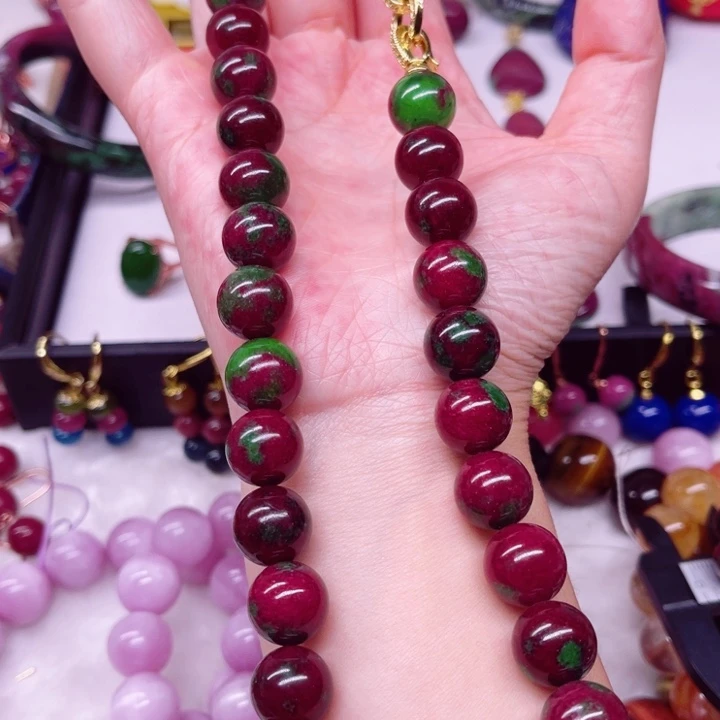 项链银S925镶嵌红宝石