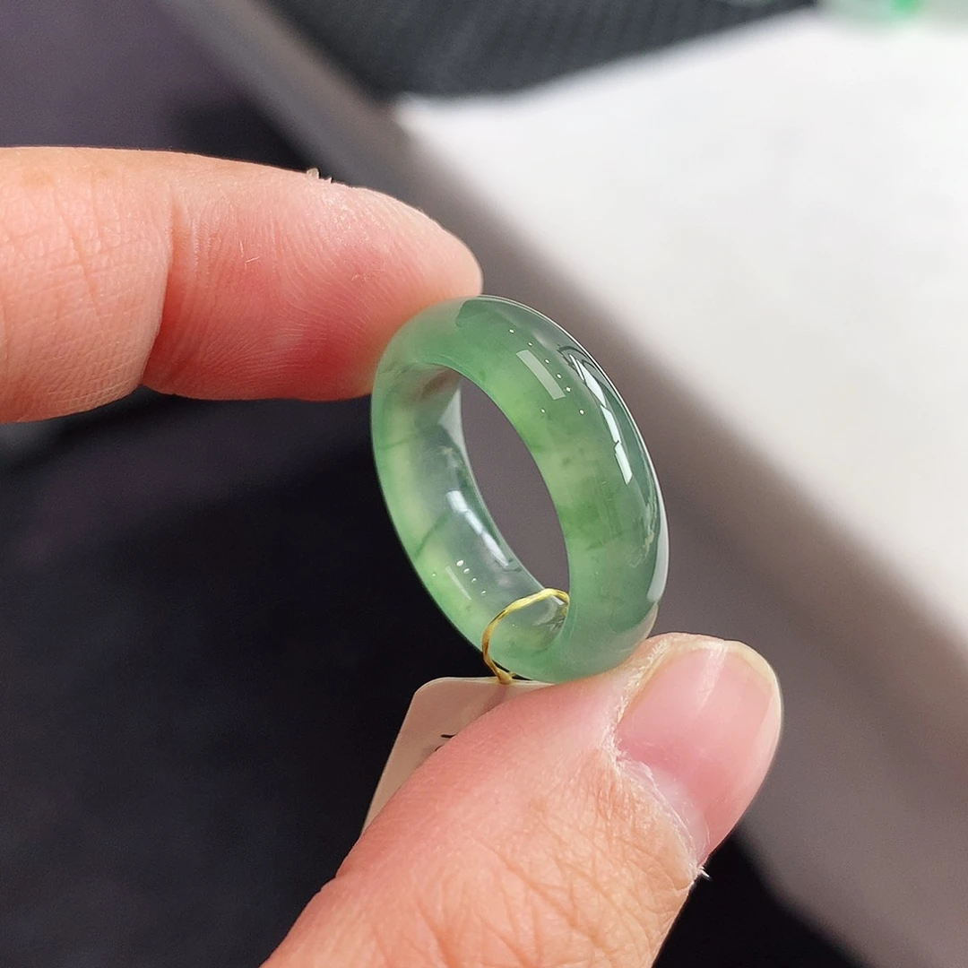 翡翠未镶嵌戒指13-14号