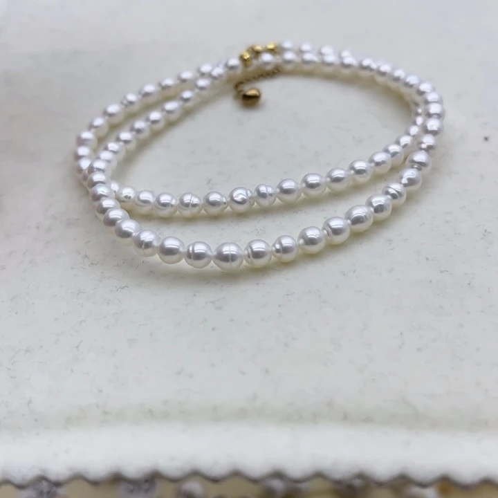 淡水珍珠颈饰合金