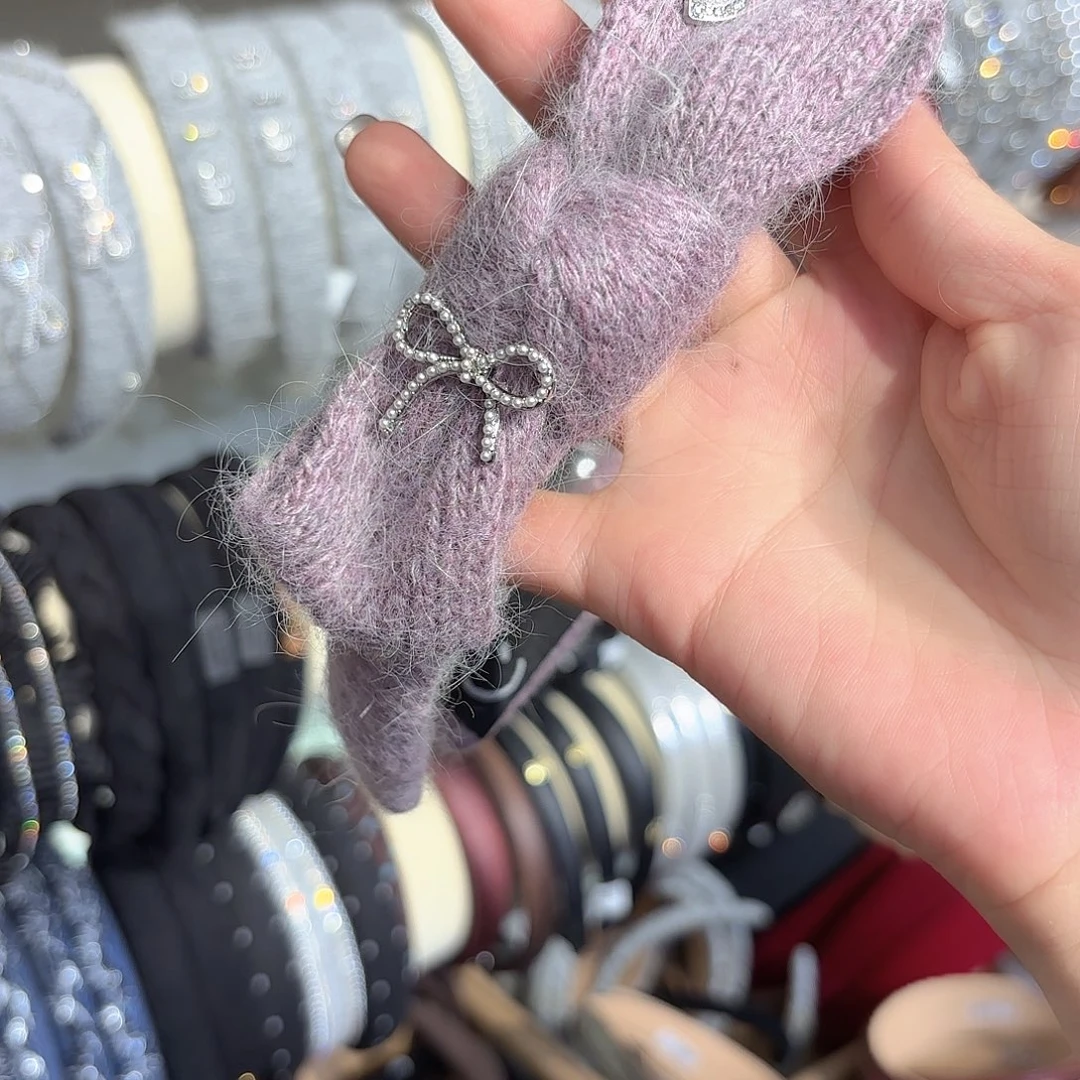 布艺铁合金蝴蝶结发箍一个