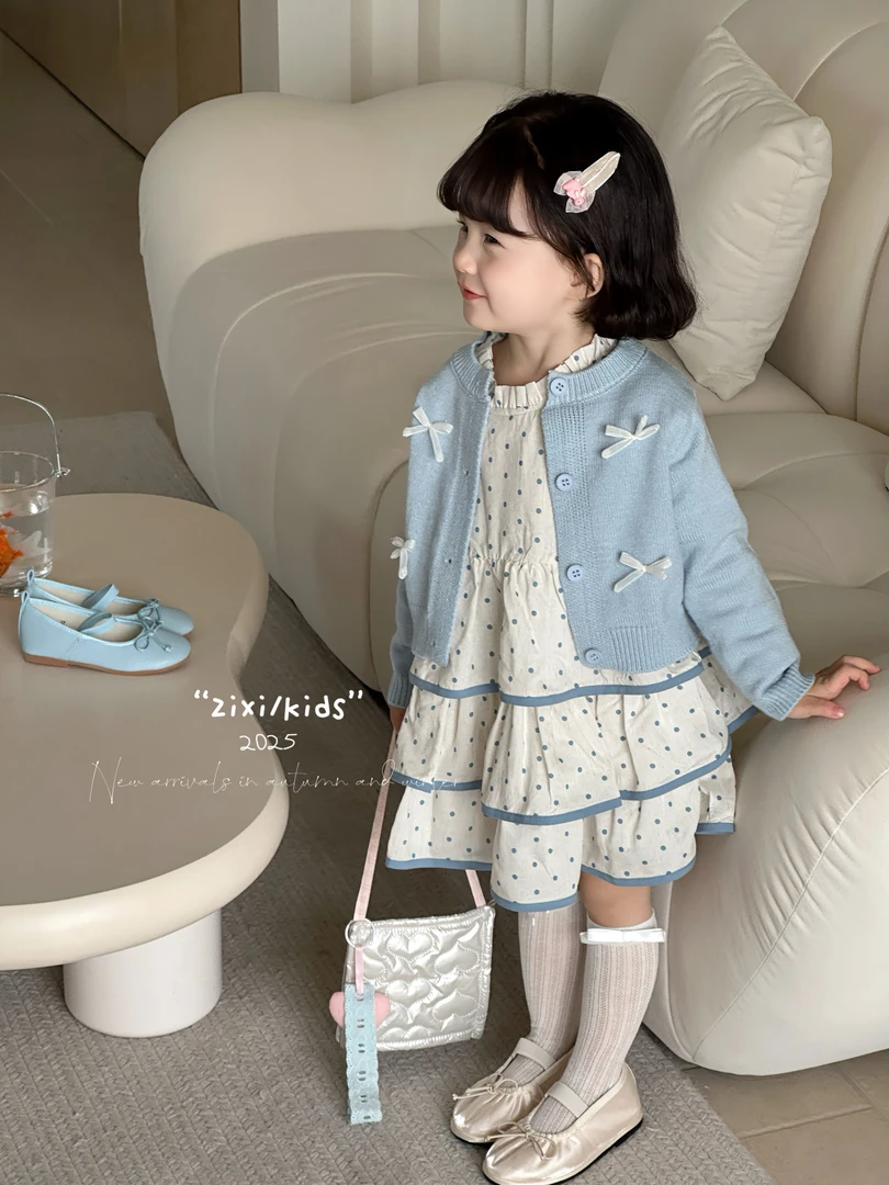 【BaoBao】春季女童时髦洋气连衣裙套装513