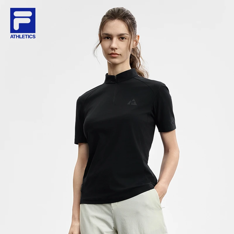 【清爽速干】FILA斐乐女士短袖T恤夏季健身户外运动上衣A11W537101F