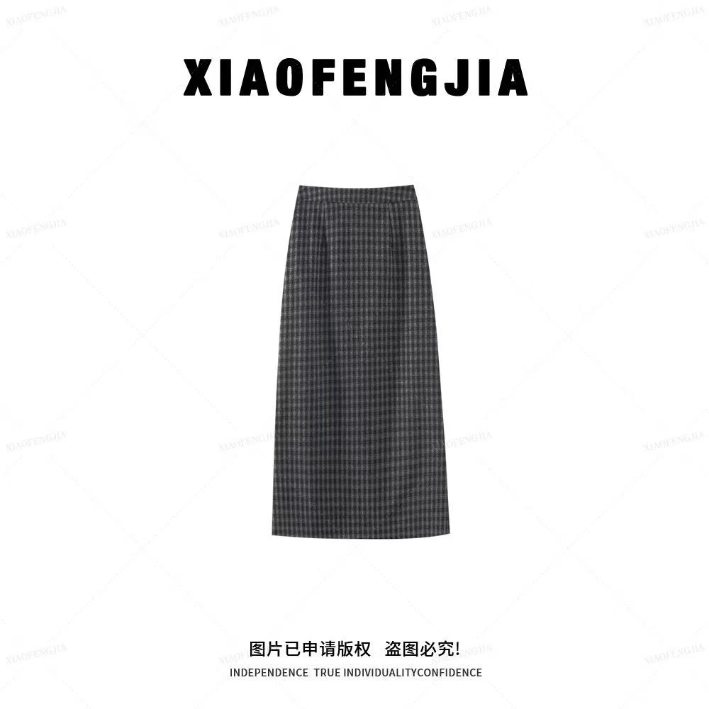 美人访 【摇曳人鱼】2025秋季新款【四季青小封家轻奢】格子半裙9225