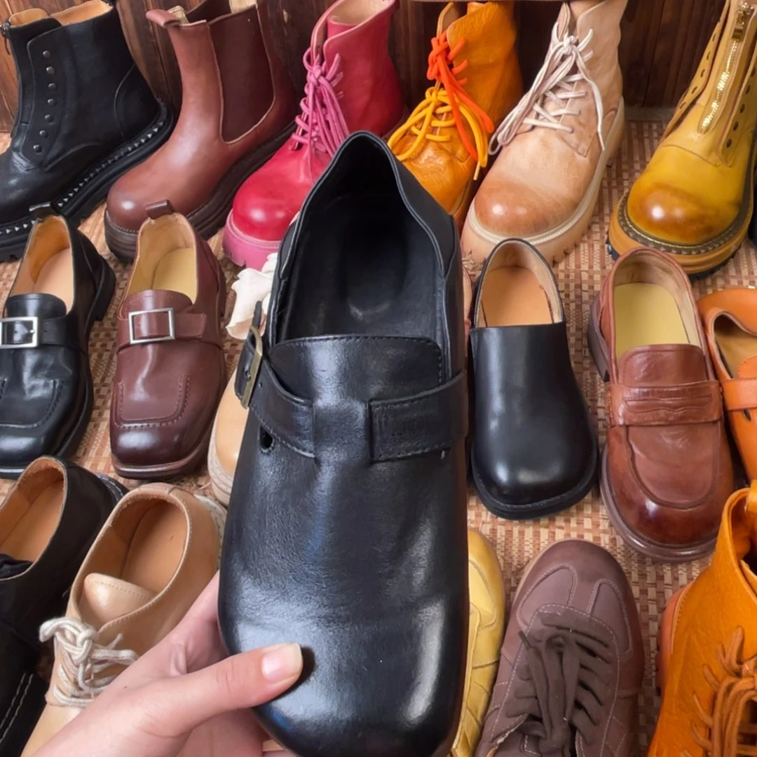 冲***兜38马皮女鞋博肯鞋