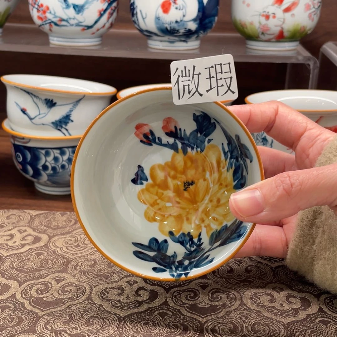 有瑕釉下彩纯手绘