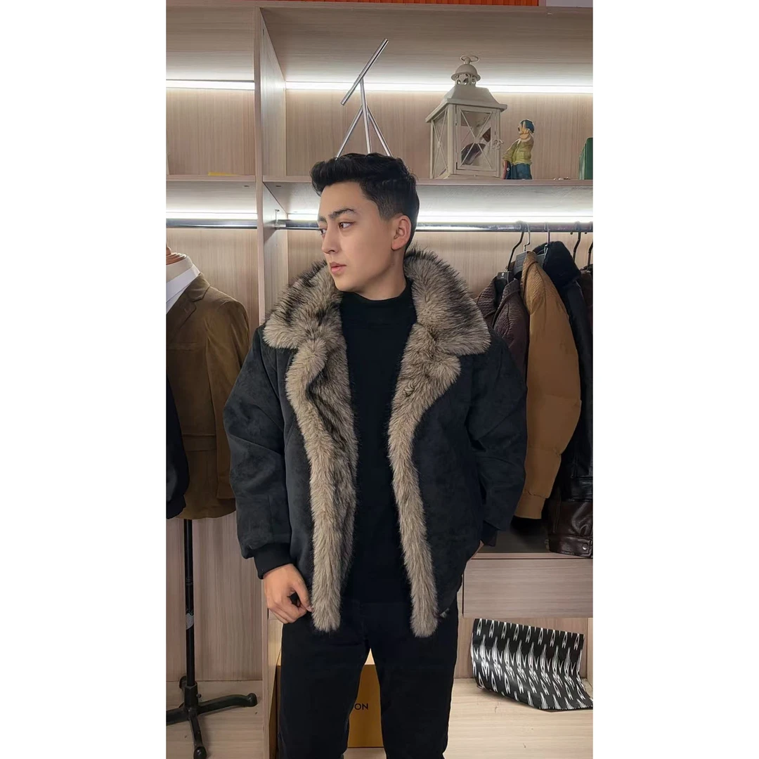 冬季新款座山雕高级感棉服男士加绒保暖棉衣痞帅高级感加厚外套