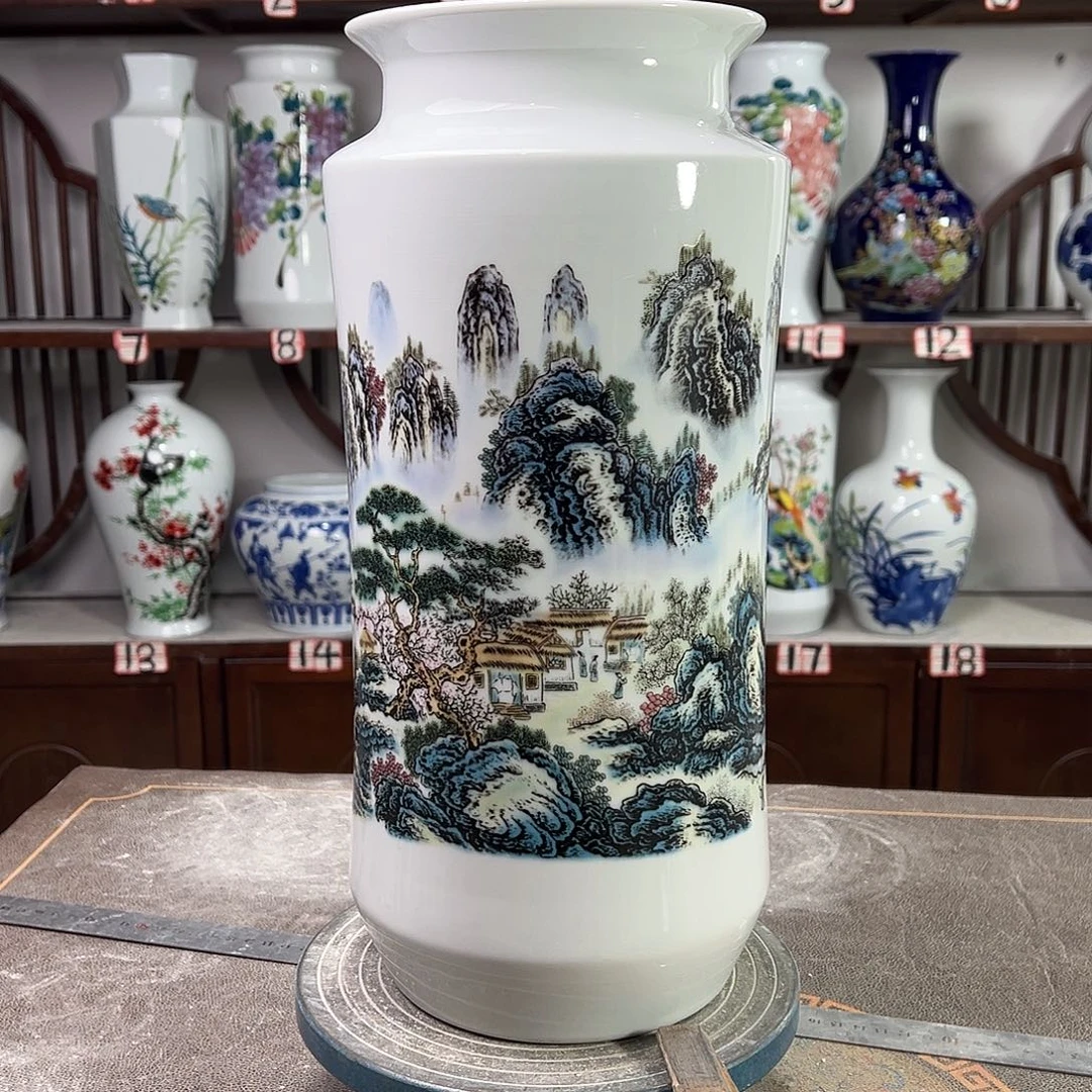 摆件陶景德镇陶瓷书山水