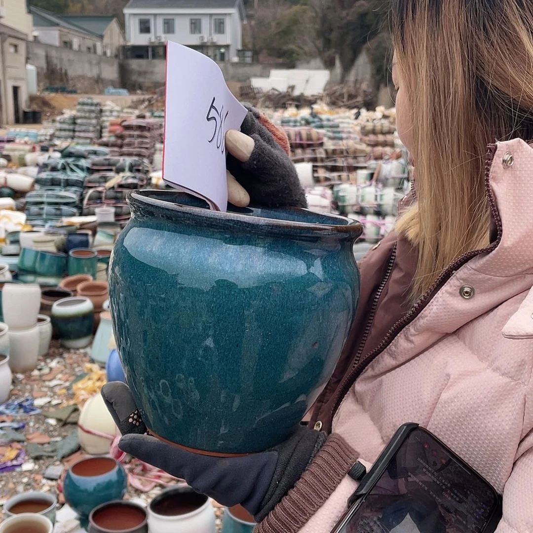 红陶王嫂花盆0214-586