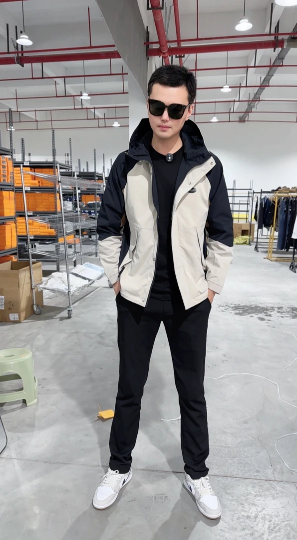 海春秋男女亲子连帽夹克外套