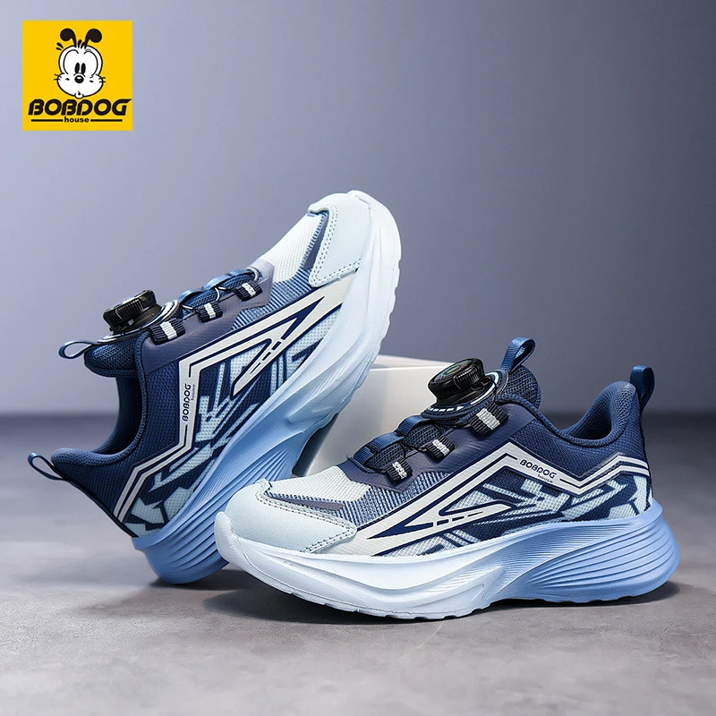 巴布豆男童运动鞋秋季新款儿童网面透气防滑软弹缓震轻便休闲鞋子