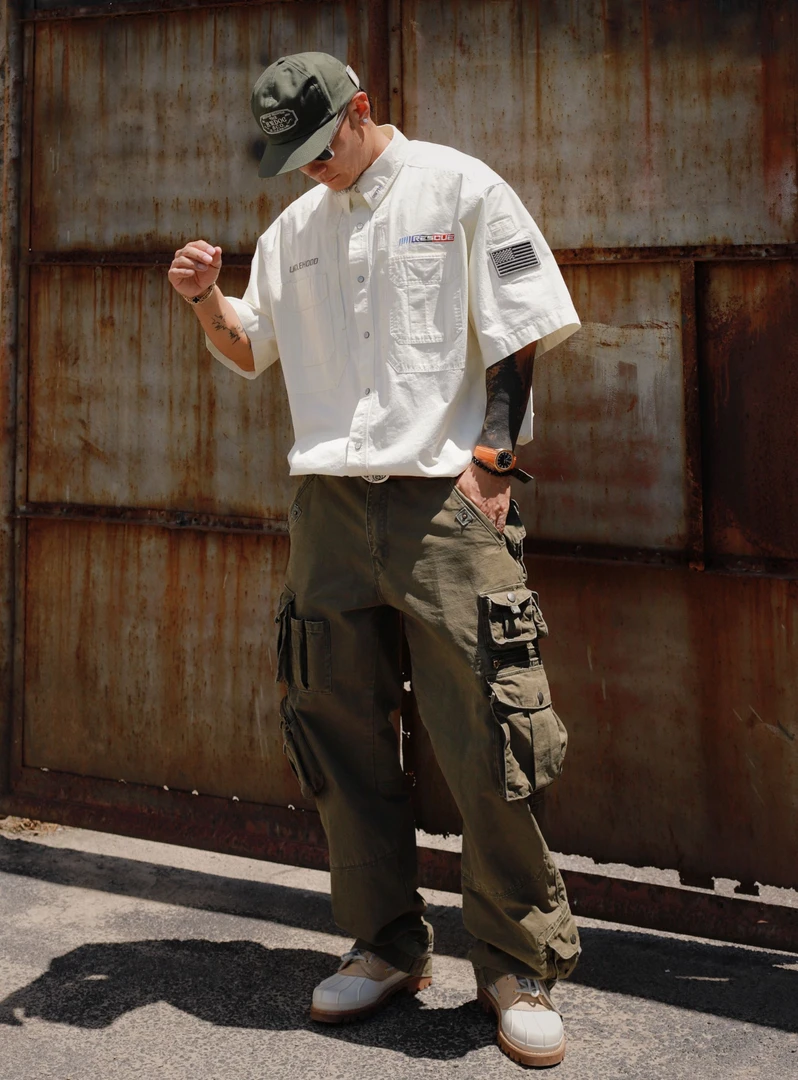 UNCLEHOOD炮弹16个口袋重磅工装长裤