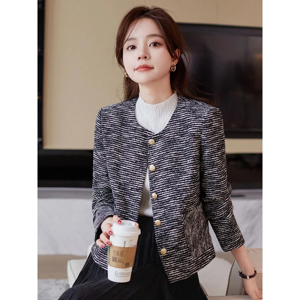 小香风外套女2025新款秋季长袖高级感气质时尚休闲小个子穿搭上衣