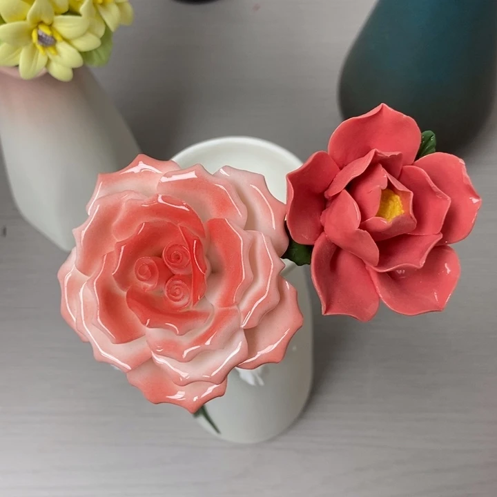陶瓷手工制作陶瓷花
