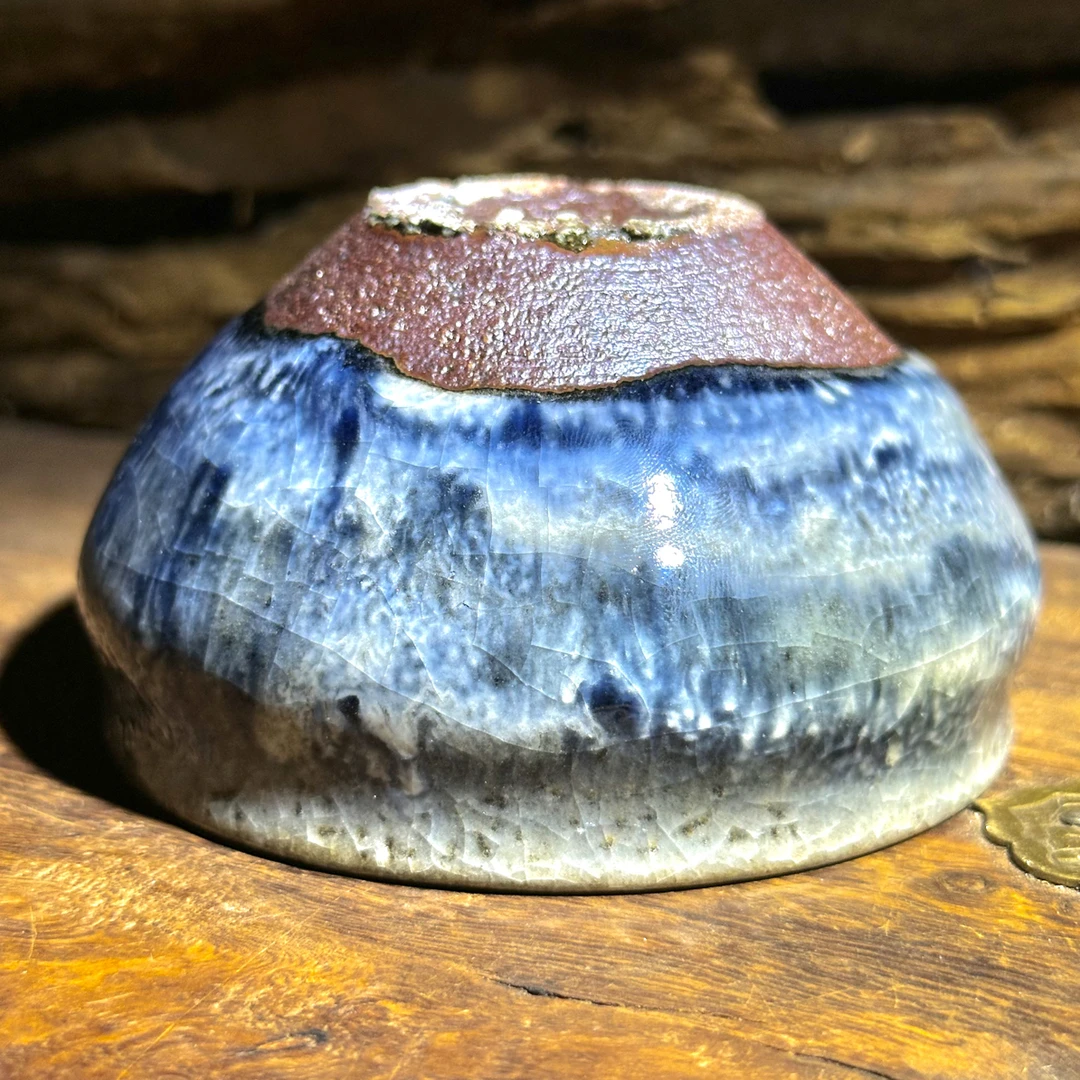 火炼山水油画感胶质通透玉化温润落灰烧窑变大自然赋予建盏茶盏