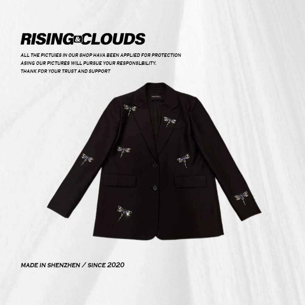 RISING&CLOUDS【莎莎】深圳南油高级轮廓设计感蜻蜓西服070371