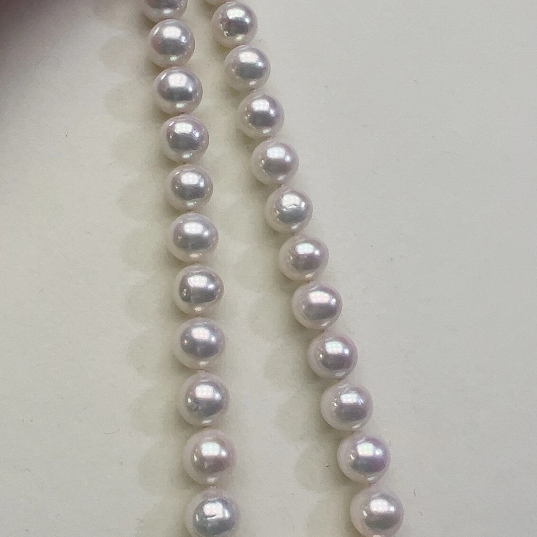 银S925镶嵌淡水珍珠颈饰➕10-11高品极光炫彩