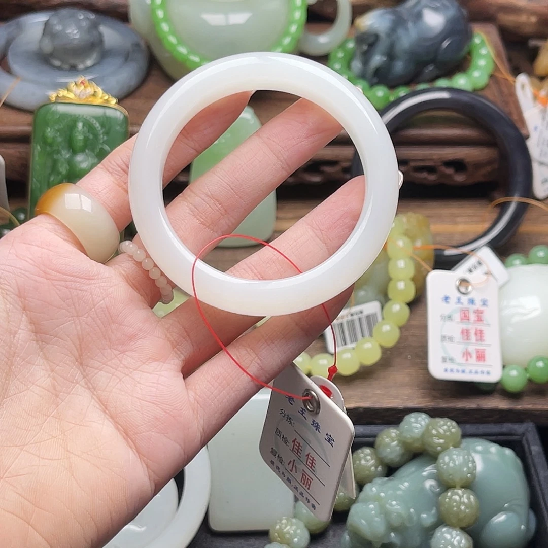 未镶嵌手镯和田玉青海野牛沟50圈9013241