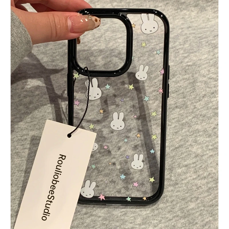BANCA米菲兔星星适用苹果16/15promax亚克力手机壳iPhone14/13/12