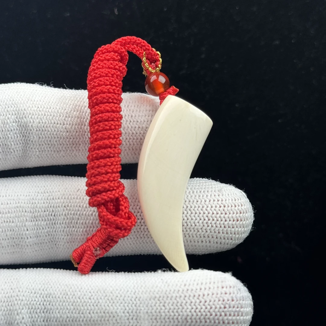 L4243天然猛犸牙牙尖44.4mm支持鉴定 假一罚四