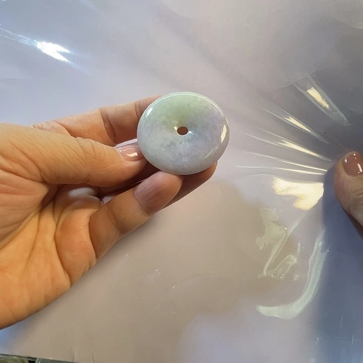 翡翠未镶嵌颈饰紫罗兰平安扣