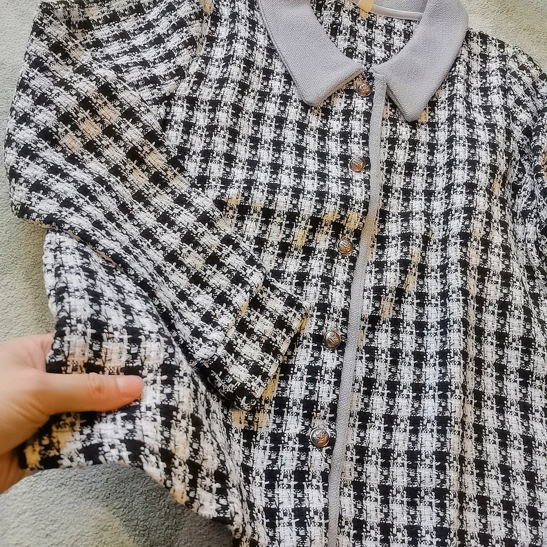 羊毛粗纺小香风外套S25219