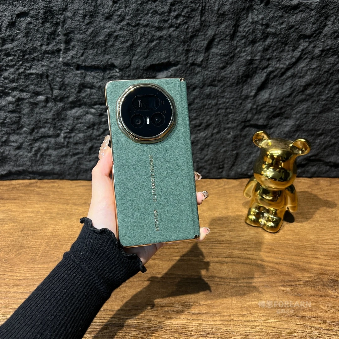 适用于荣耀magicv5手机壳双中轴v5折叠屏保护套MBH-AN10真皮磁吸