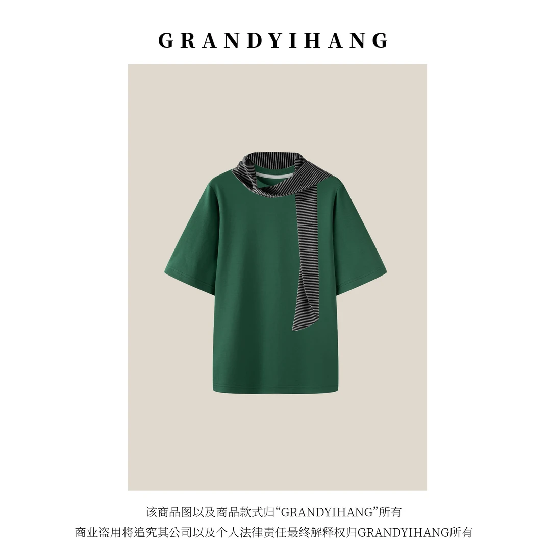 【艳姐推荐】春夏新款时尚休闲简约纯色T恤上衣23396