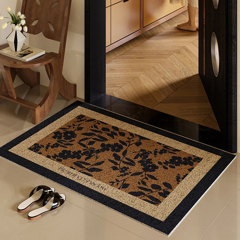 福利中古风地垫入户门垫进门门口地毯耐脏丝圈法式复古感防滑脚垫