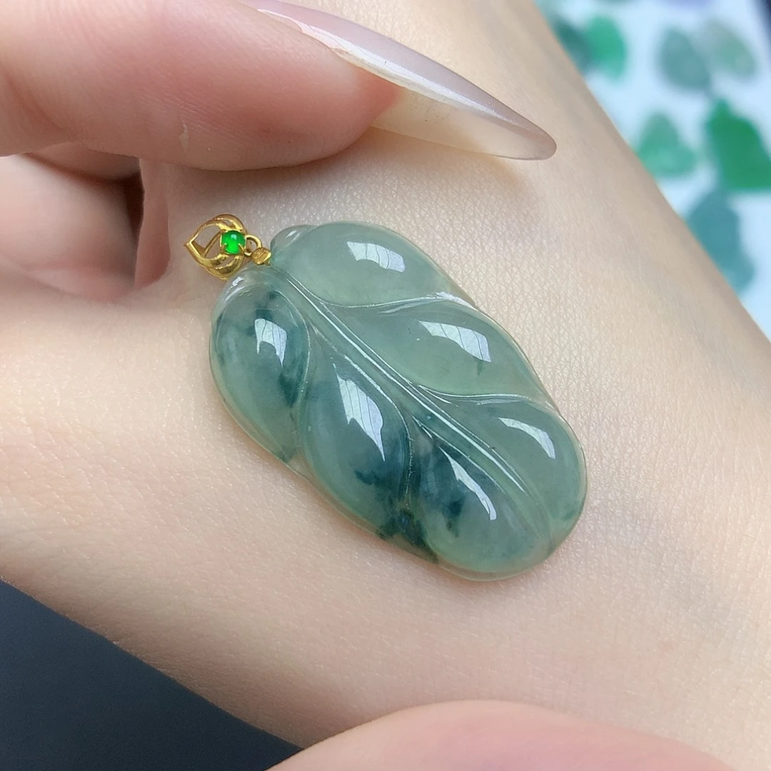 翡翠颈饰18K金镶嵌88888888888888