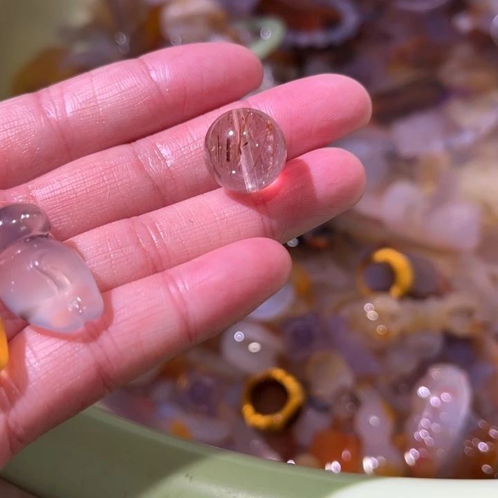 两***粥玛瑙/玉髓未镶嵌颈饰