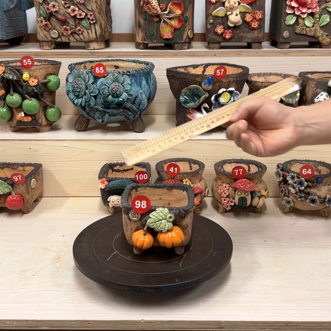 紫砂花盆98号内口9外高9