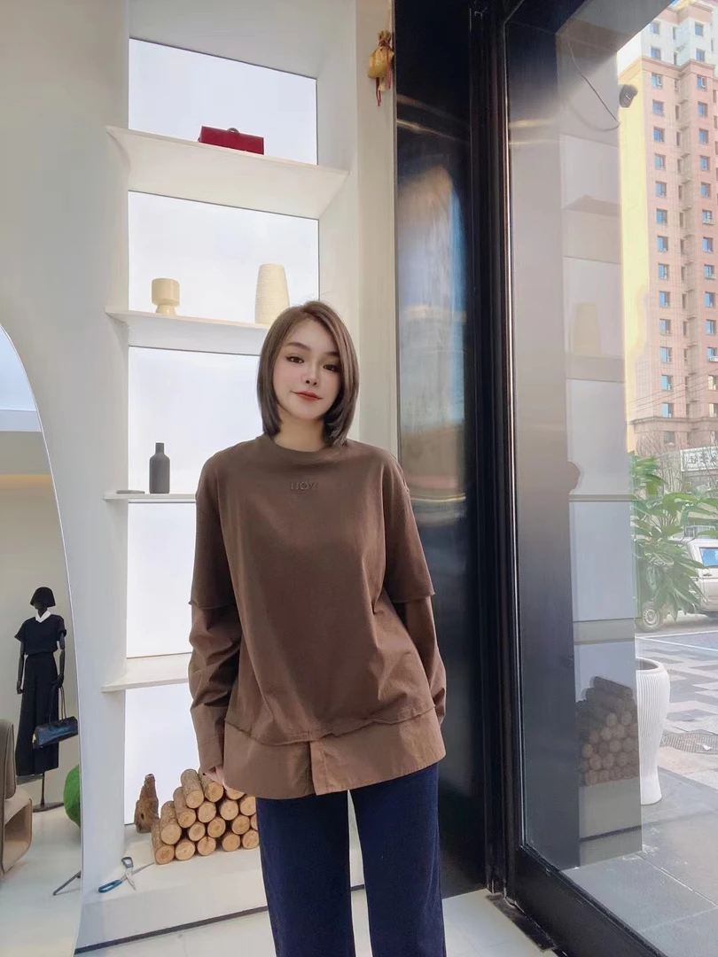 YOEYOU假两件长袖T