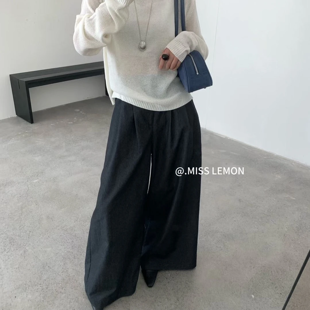 夏季新款韩版宽松阔腿裤百搭直筒显瘦休闲长裤女