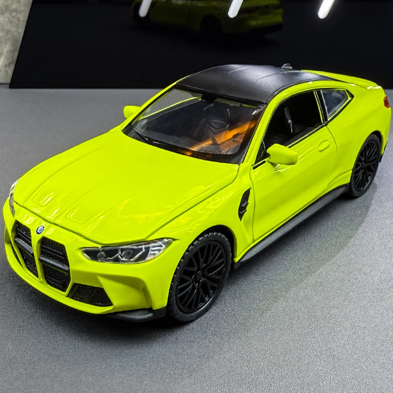 1:32合金M4仿真汽车模型男孩声光回力玩具车跑车礼物赛车收藏摆件