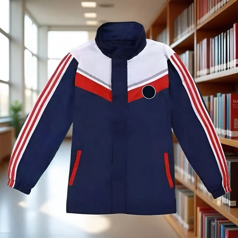 厦门市思明区新款中学生防风衣校服思明中学夏短袖校服校裤运动服