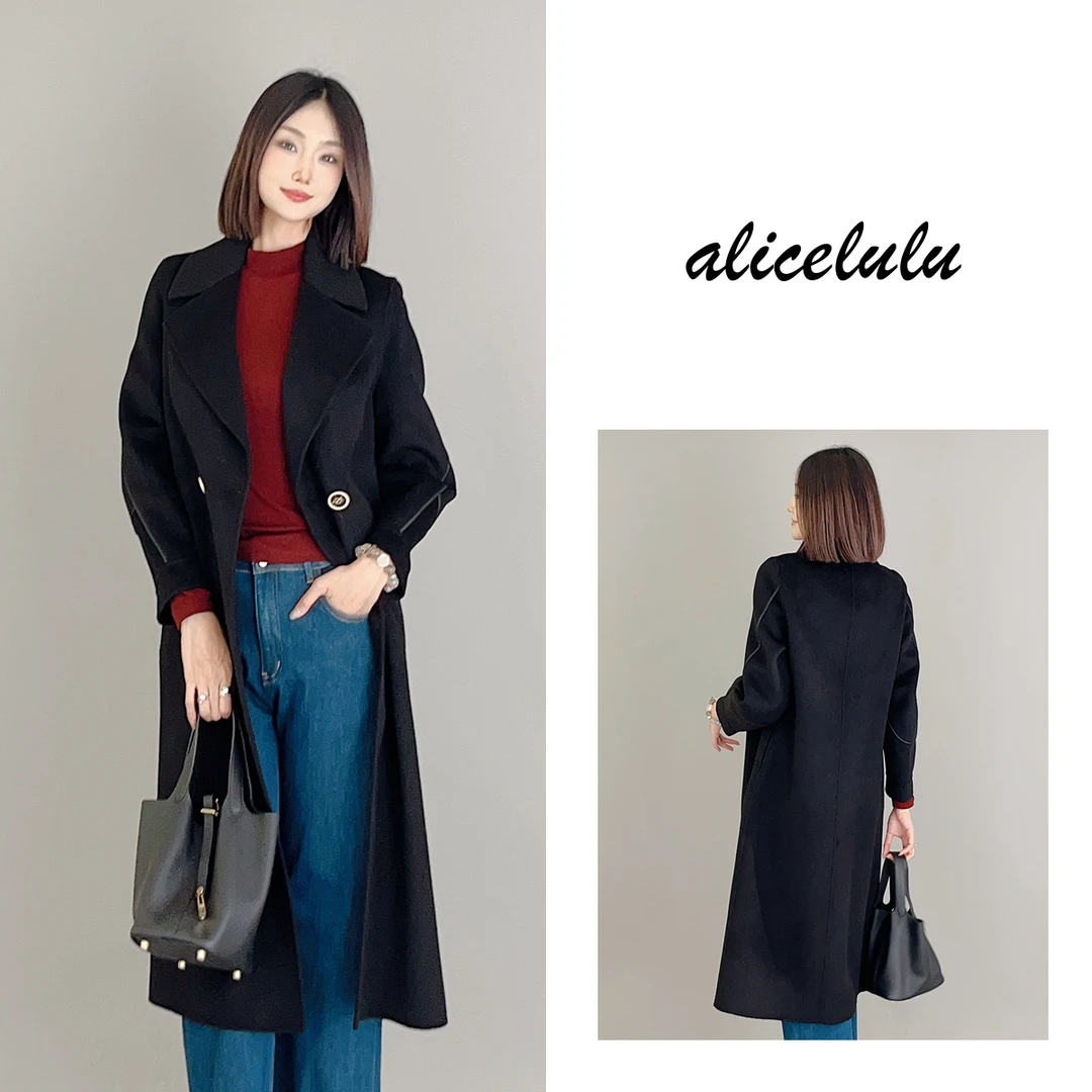 4 ALICE “藏肉魔法”毛呢大衣 镰刀袖 柔糯羊毛 S2140072Ur