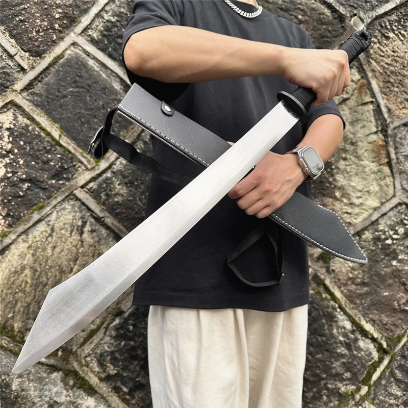 刀龙泉刀剑真钢刀轨道钢清刀武术健身防身车载牛尾刀绣春刀未开刃