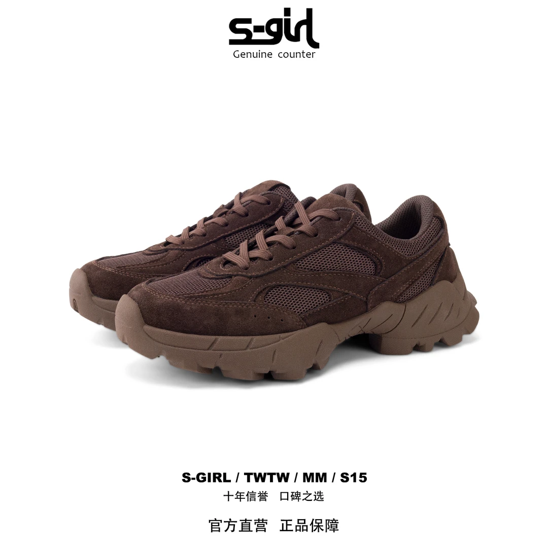 SGIRL TWTW复古厚底老爹鞋女2025新款时尚百搭增高休闲运动鞋潮