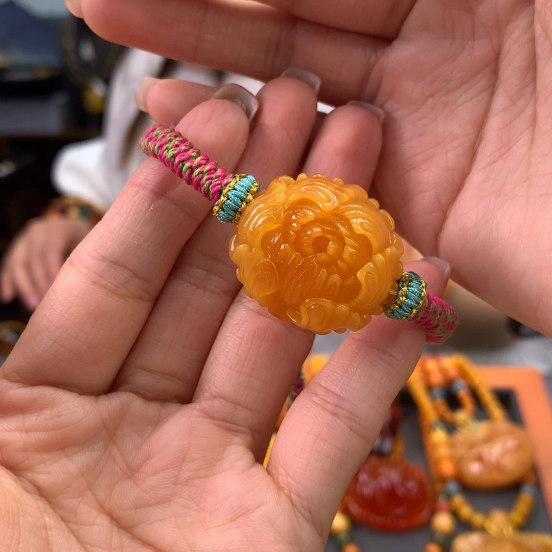 未镶嵌蜜蜡手绳天然