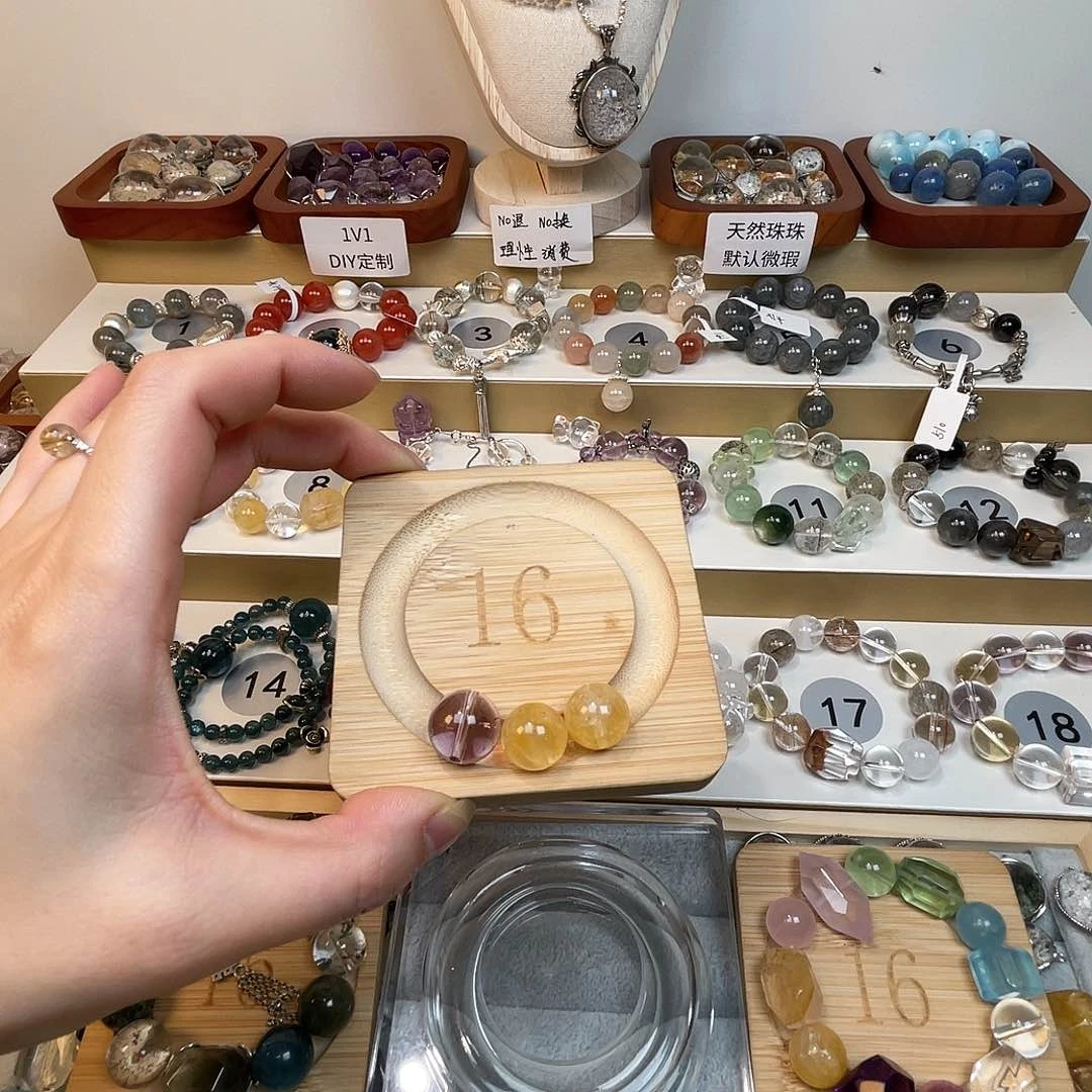 烟晶手链合金薇*水晶