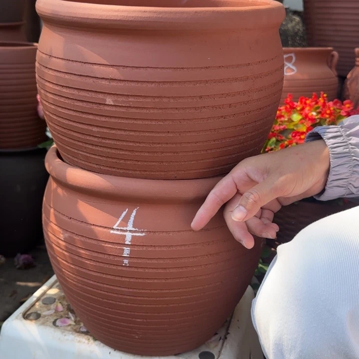 紫砂花盆口28高25宜兴紫砂