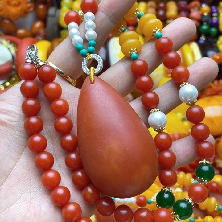 树脂制品63号水滴毛衣链