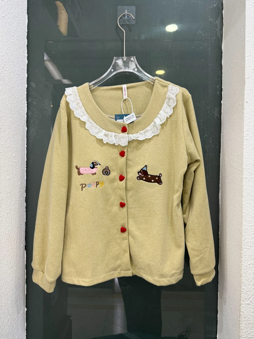 103#睡衣女款秋冬季德绒日系卡通小狗高级感长袖可外穿家居服