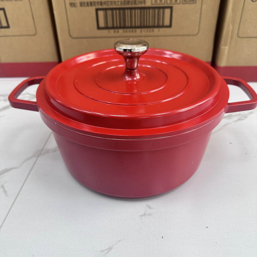 铸铁珐琅锅家用燃气锅d