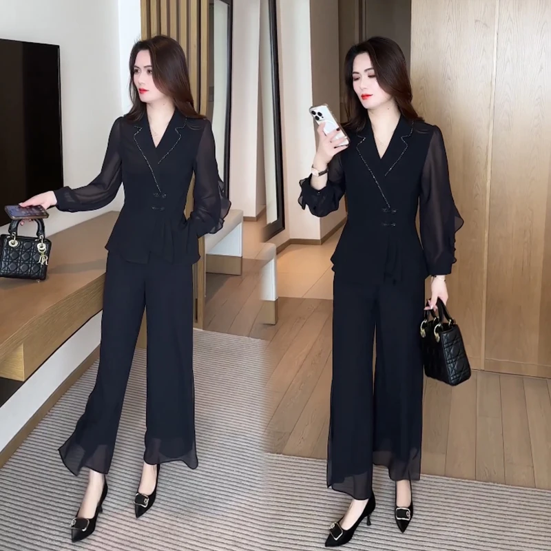 【有运费险】时尚套装女早秋休闲风轻奢爆款气质显瘦时髦秋装两件套