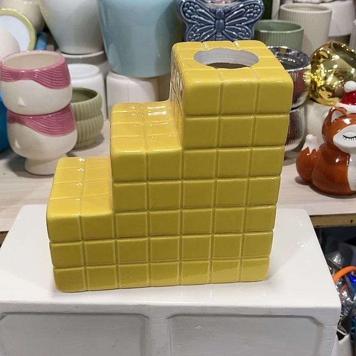 摆件陶陶盆有孔 瑕疵介意勿拍