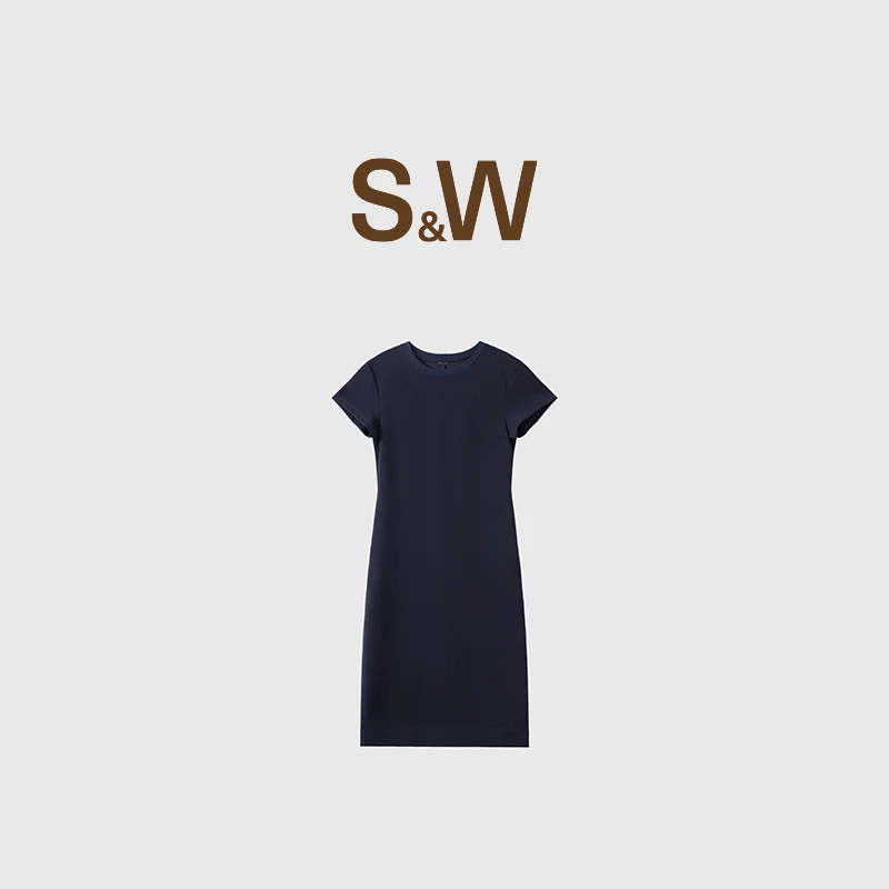 【丹丹专属】S&W速惟 A字裙中长裙女款爆款圆领连衣裙休闲运动 5075