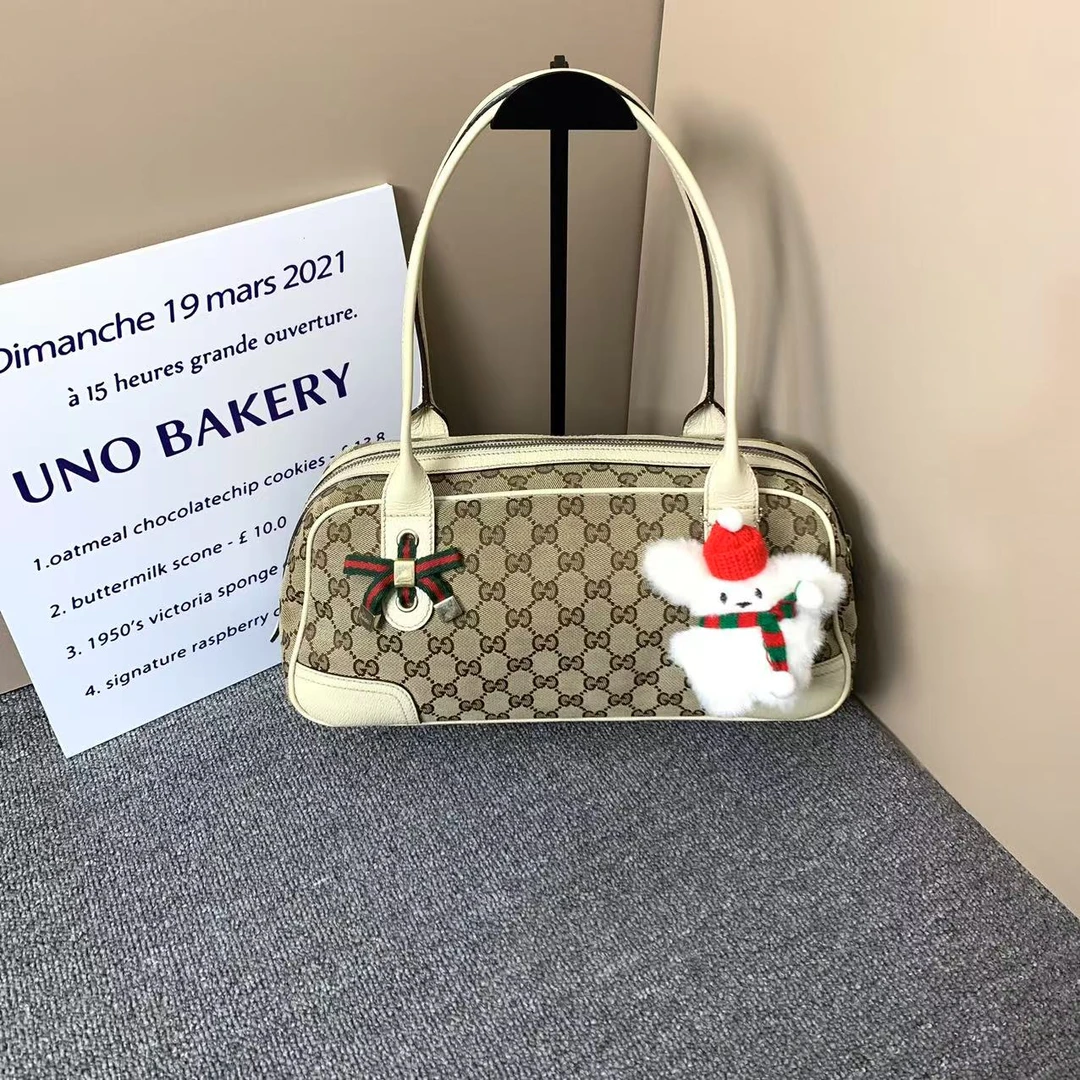 95新 GUCCI/古驰 小怡中古/GUCCI单肩包/古驰保龄球包腋下包