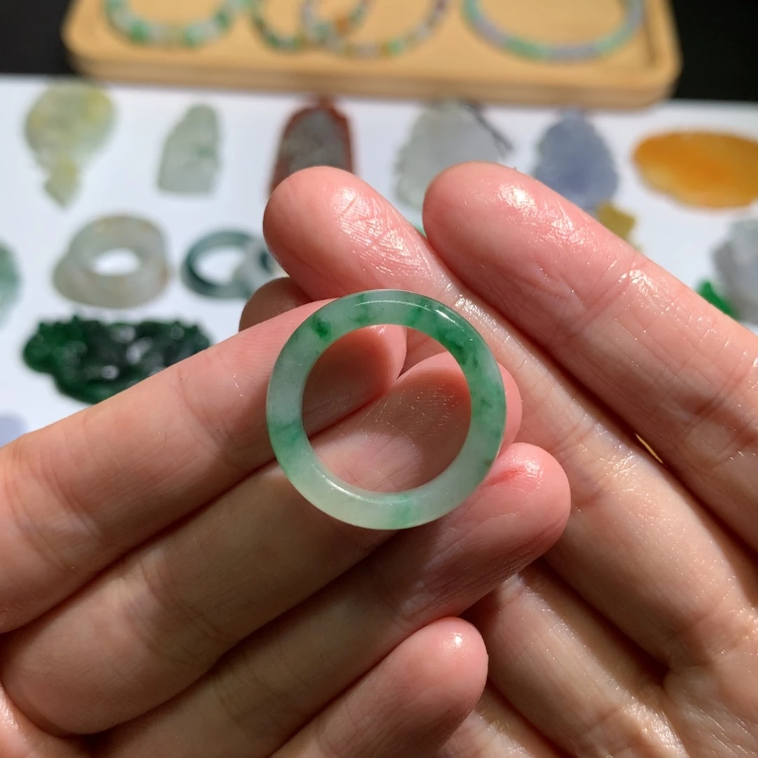 定制翡翠未镶嵌杰**丝戒圈